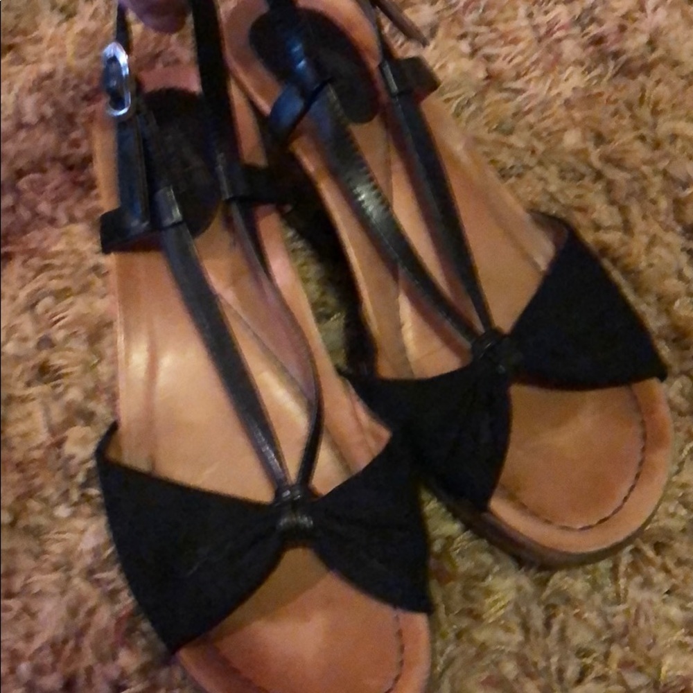 Dansko Black wedge sandals